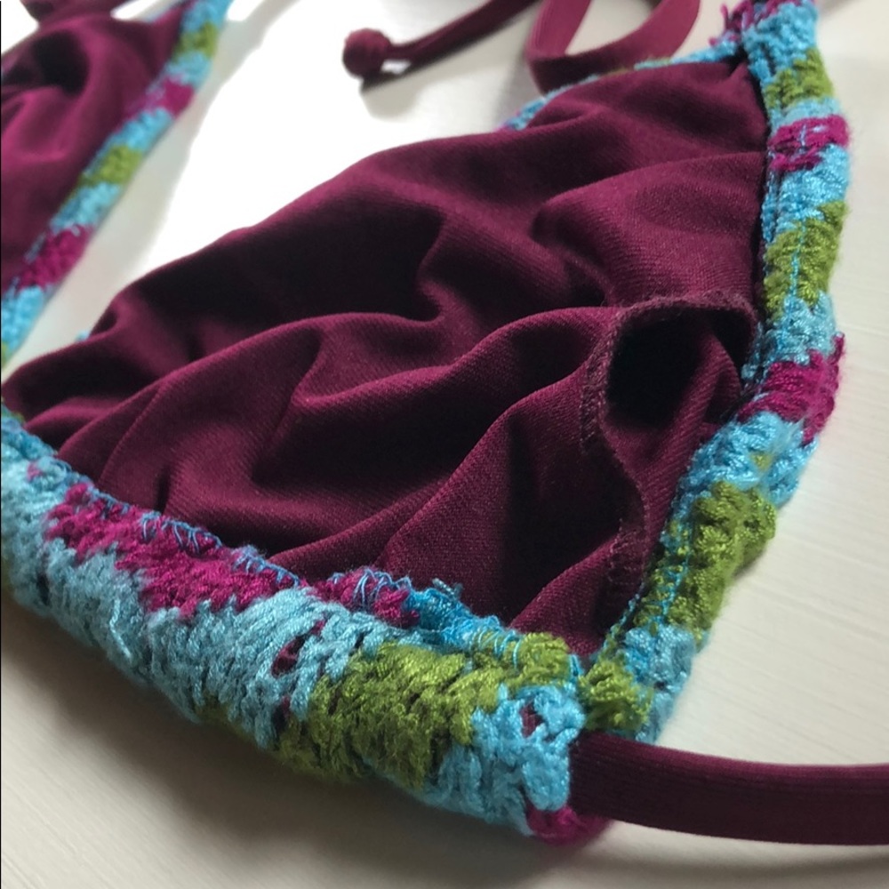 Mossimo | Crochet Zig Zag Bikini Top | Large - Picture 6 of 7